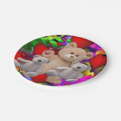 Papieren borden Valentijnsdag, Teddy Bear Papieren Bordje (Gekanteld)