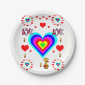 Papieren borden Valentijnse Papieren Bordje (Voorkant)