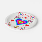 Papieren borden Valentijnse Papieren Bordje (Gekanteld)