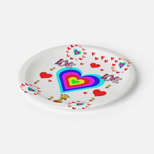 Papieren borden Valentijnse Papieren Bordje (Gekanteld)