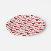 Papieren borden Valentijns's Love Mom Papieren Bordje (Gekanteld)
