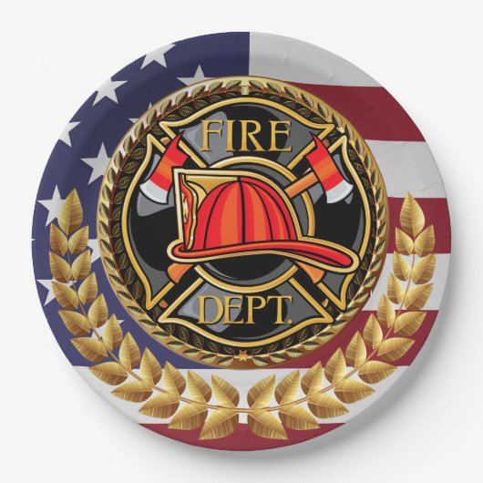 Papieren Borden van brandweer Bordje (Voorkant)