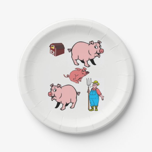 Papieren borden Varkens Bordje (Voorkant)