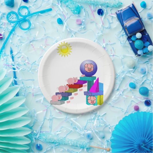 Papieren borden Varkens Papieren Bordje (Feest)