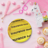 Papieren Borden Verzekeringsagent Papieren Bordje (Feest)