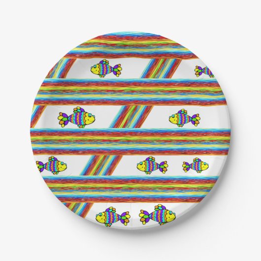 Papieren borden Vissen Papieren Bordje (Voorkant)