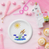 Papieren borden Vissen Papieren Bordje (Feest)