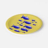 Papieren borden Vissen Papieren Bordje (Gekanteld)