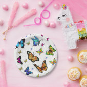 Papieren borden vlinder papieren bordje (Feest)