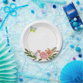 Papieren Borden, vlinderbloemen Bordje (Feest)