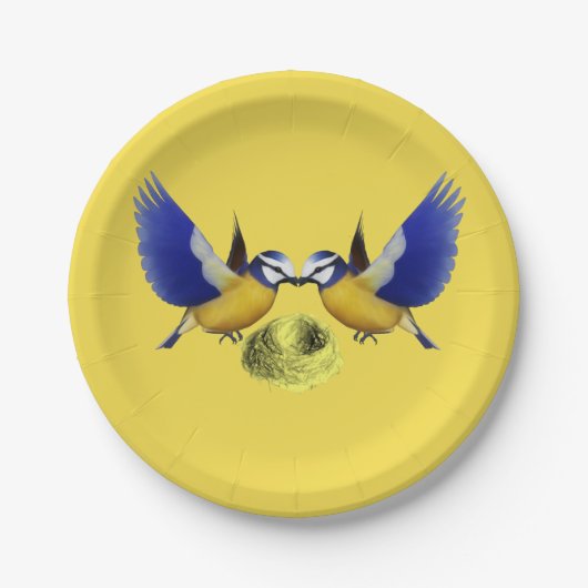 Papieren borden vogel bordje (Voorkant)