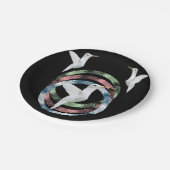 Papieren borden vogel papieren bordje (Gekanteld)