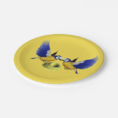 Papieren borden vogel papieren bordje (Gekanteld)