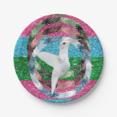 Papieren borden vogel papieren bordje (Voorkant)