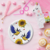 Papieren borden Vogels Papieren Bordje (Feest)