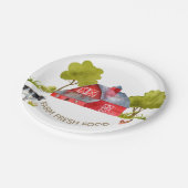 Papieren borden voor boerderijdier verjaardagsfees papieren bordje (Gekanteld)