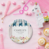 Papieren borden voor bruidsdouche in bloementuin bordje (Feest)