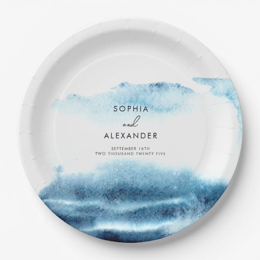 Papieren Borden voor een moderne bruiloft. Bordje (Voorkant)