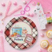 Papieren borden voor potluck bordje (Feest)