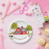 Papieren borden voor verjaardagsfeest boerderijdie bordje (Feest)