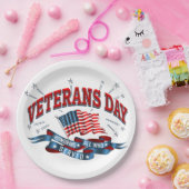 Papieren Borden voor "Veterandag" Bordje (Feest)