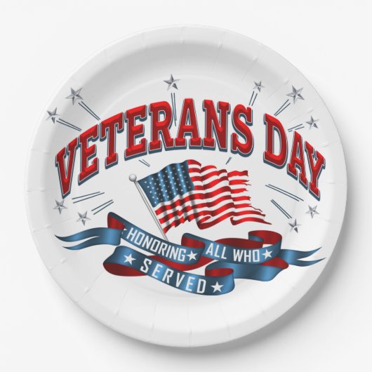 Papieren Borden voor "Veterandag" Bordje (Voorkant)