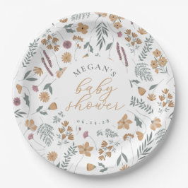 Papieren borden voor wildflower baby shower - Oran Bordje