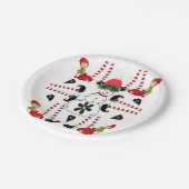 Papieren Borden, vrolijk kerstfeest Elf Papieren Bordje (Gekanteld)