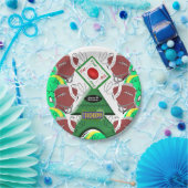 Papieren Borden, vrolijk kerstFootball Bordje (Feest)