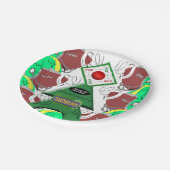 Papieren Borden, vrolijk kerstFootball Bordje (Gekanteld)