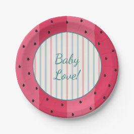 Papieren Borden "Watermeloen" Bordje