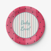 Papieren Borden "Watermeloen" Papieren Bordje (Voorkant)