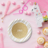 Papieren Borden Weddenschap Elegant Gold en zwart Papieren Bordje (Feest)