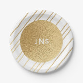 Papieren Borden Weddenschap Elegant Gold en zwart Papieren Bordje (Voorkant)