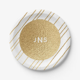 Papieren Borden Weddenschap Elegant Gold en zwart Papieren Bordje