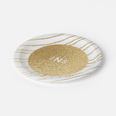 Papieren Borden Weddenschap Elegant Gold en zwart Papieren Bordje (Gekanteld)