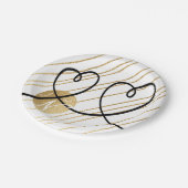 Papieren Borden Weddenschap Elegant Gold en zwarte Papieren Bordje (Gekanteld)