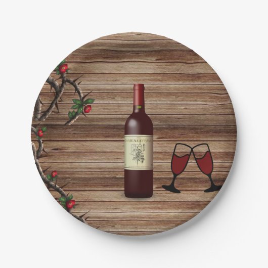 Papieren borden Wijngaard Bordje (Voorkant)