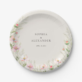 Papieren Borden Wildflower Wedding Papieren Bordje