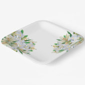 Papieren Borden-Witte Lilies Papieren Bordje (Gebogen)