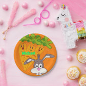 Papieren Borden, wortelkonijn, Oranje Papieren Bordje (Feest)