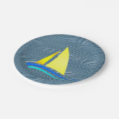 Papieren borden zeilboot bordje (Gekanteld)
