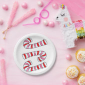 Papieren Borden, zoete kerstsnoepriet Bordje (Feest)