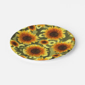 Papieren borden Zonnebloemen Bordje (Gekanteld)