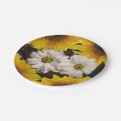 Papieren borden Zonnebloemen Bordje (Gekanteld)