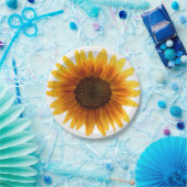 Papieren borden Zonnebloemen Papieren Bordje (Feest)