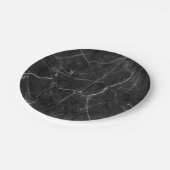 Papieren Borden, zwart marmer Papieren Bordje (Gekanteld)