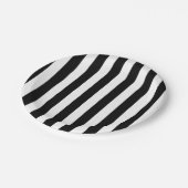 Papieren Borden, zwart-wit streep Bordje (Gekanteld)