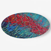 Papieren bordenset 'Hearts' 23 cm Bordje (Gekanteld)