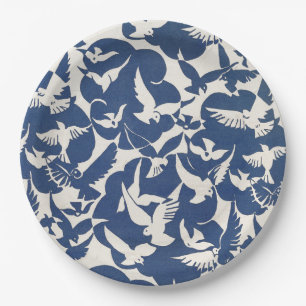 PAPIEREN BORDJE: PIEGENEN IN WITTE + BLAUW :1928 BORDJE